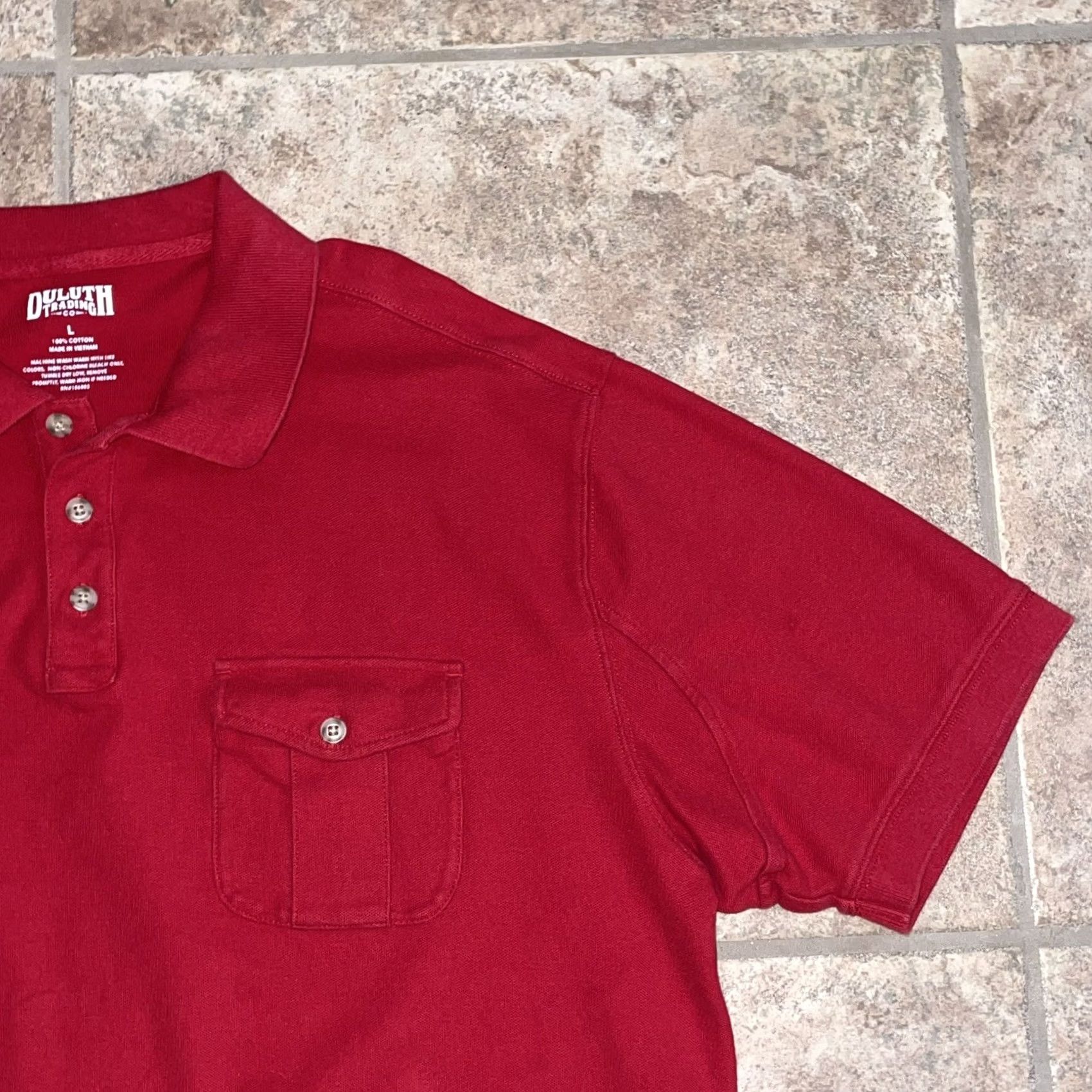 Vintage Duluth Trading Co. Polo Shirt Red Mens L Pocket Polo Size US L / EU 52-54 / 3 - 3 Thumbnail