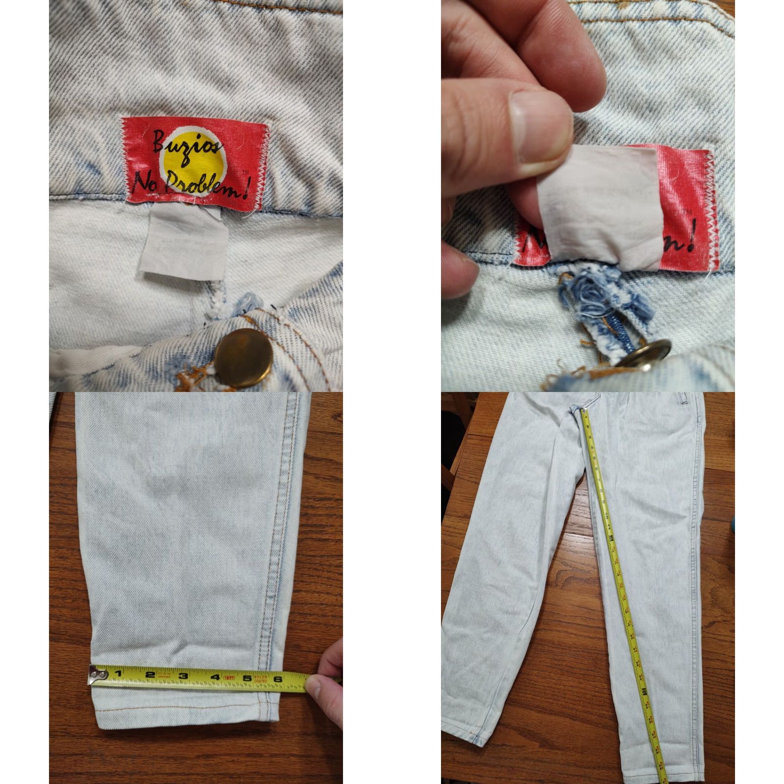 Vintage VINTAGE Buzios No Problem Jeans Women 26 Denim High Rise Light Wash 80s 90s Paperbag Theme Boys/Girls? Size 26" / US 2 / IT 38 - 8 Thumbnail
