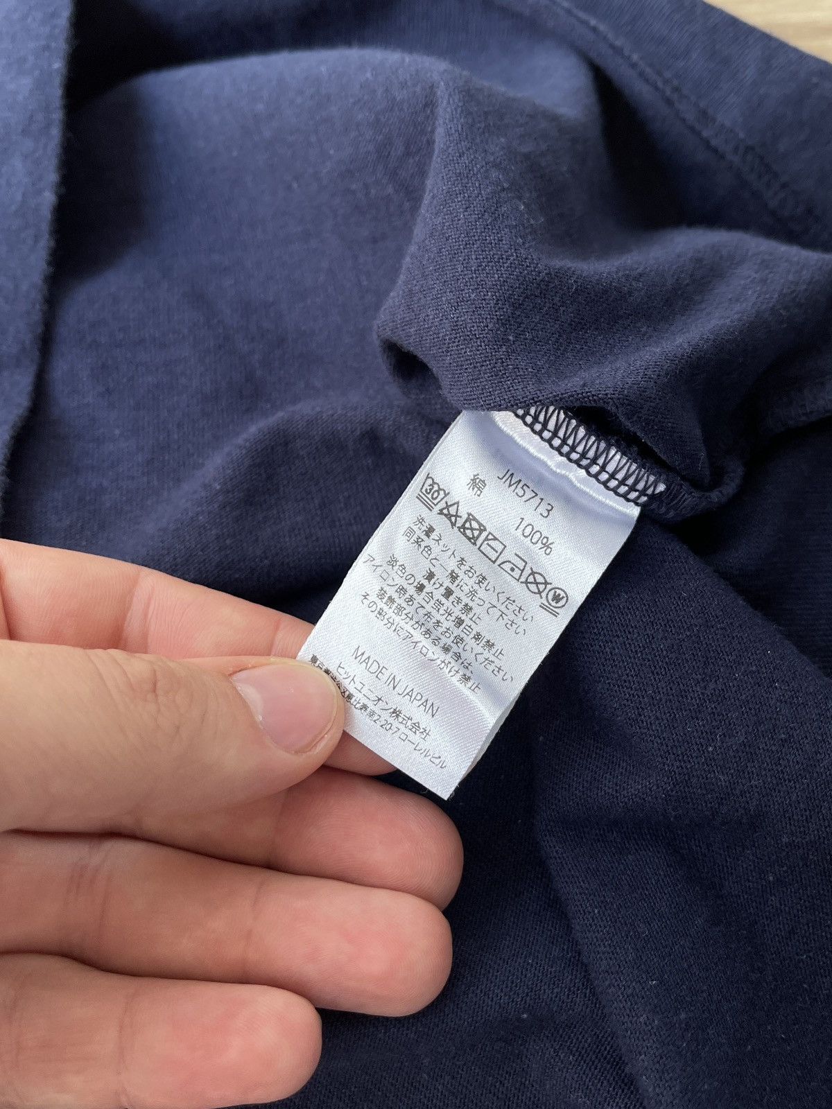 Jackman Jackman Tanabe Meriyasu Japan Cotton Navy Tshirt Size M Size US M / EU 48-50 / 2 - 7 Thumbnail