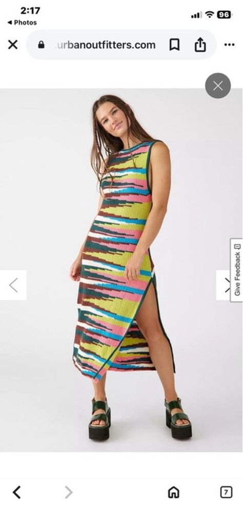 Urban Outfitters UO Simone Crochet Knit Sweater Midi Dress NWT XS Size XS / US 0-2 / IT 36-38 - 5 Thumbnail