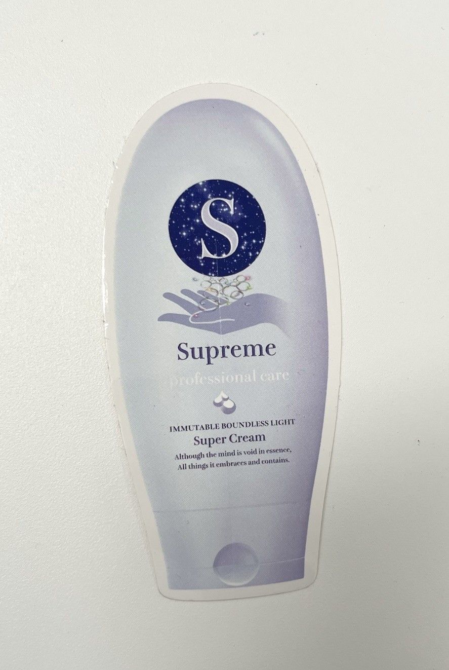 Supreme Supreme Super Cream Lotion Bottle FW19 Sticker Decal Size ONE SIZE - 1 Preview
