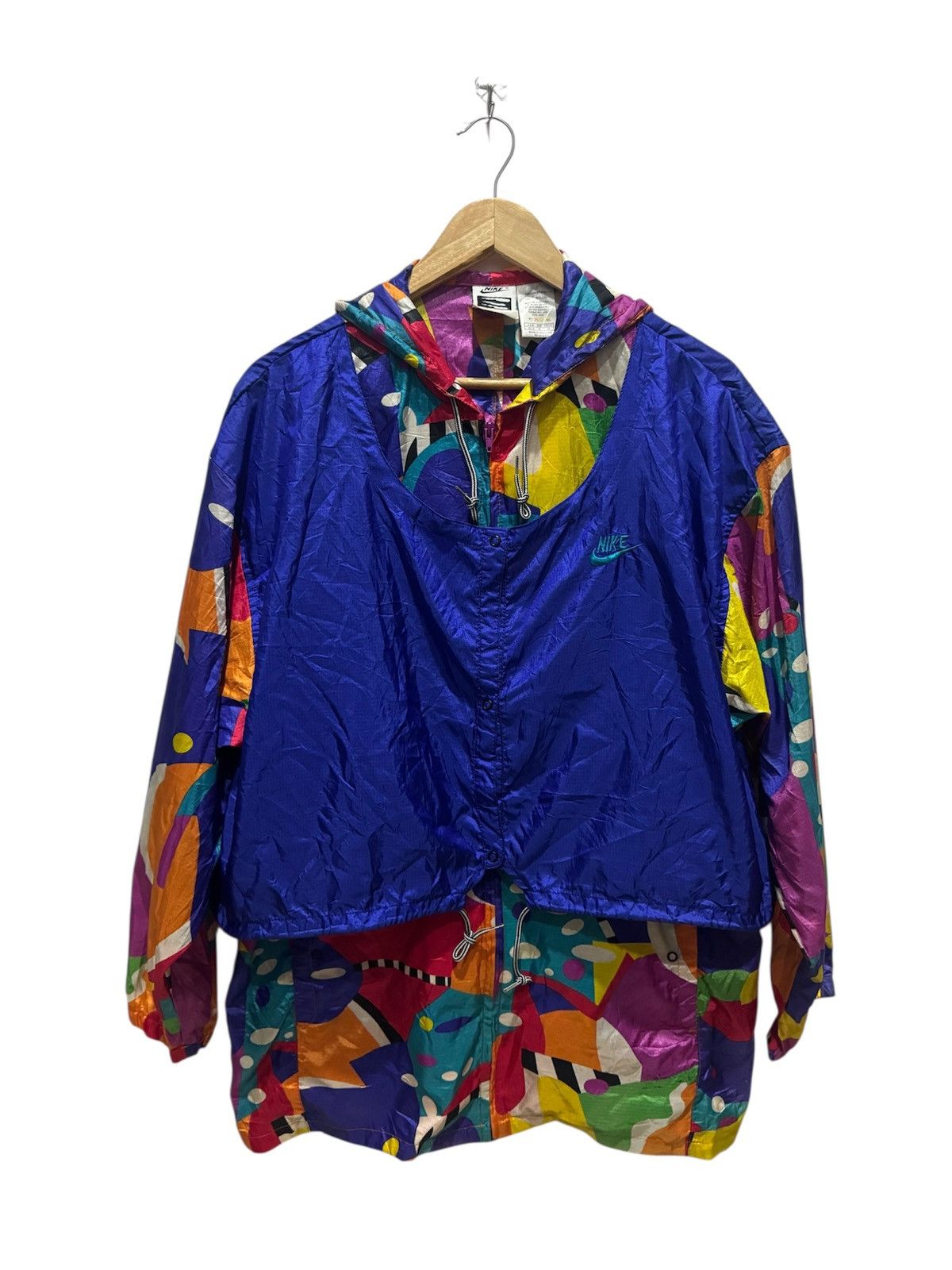 Nike Rare*Vintage 90’s Nike Elite Windbreaker Multi Colour Size US M / EU 48-50 / 2 - 1 Thumbnail