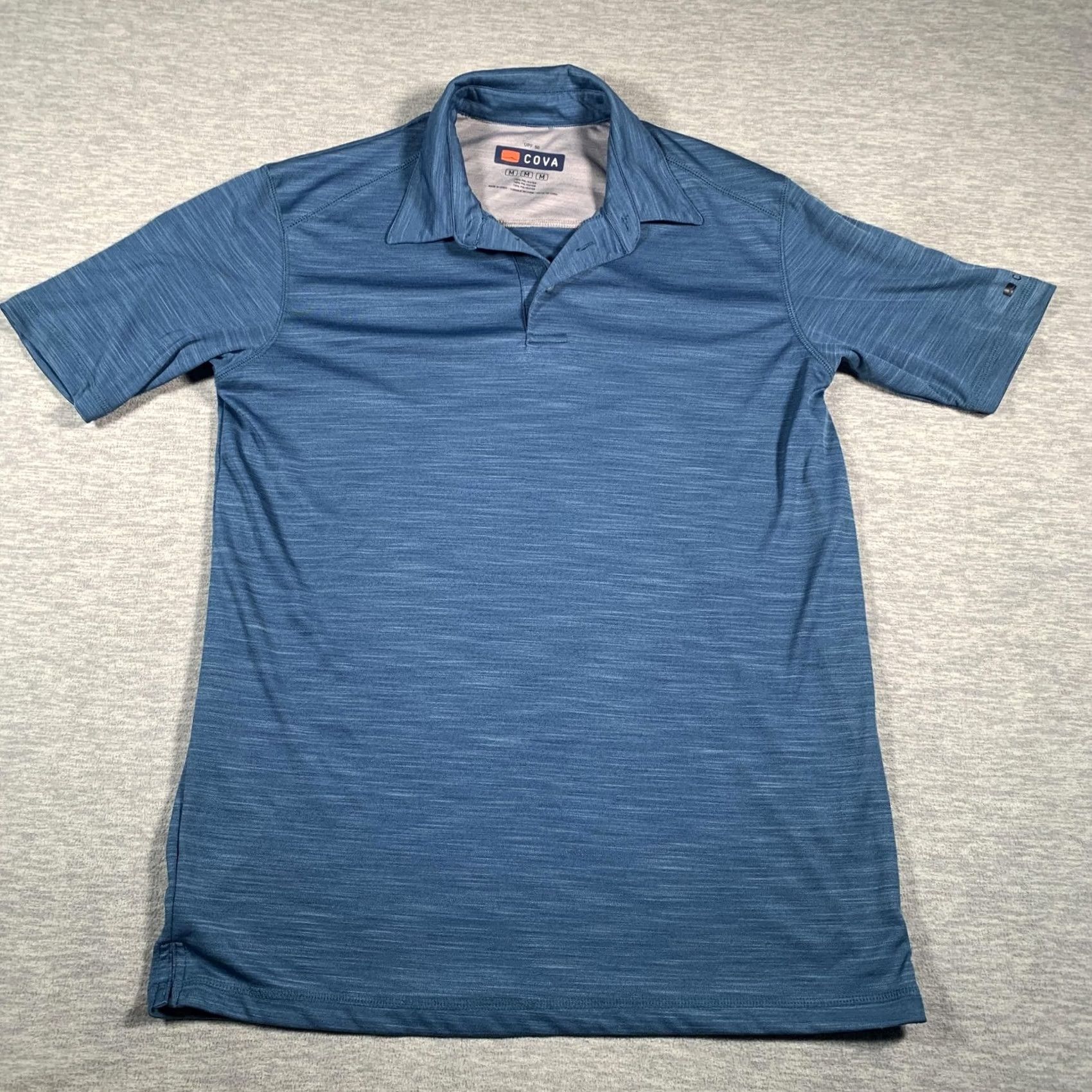 Vintage Cova Polo Shirt Mens M Blue UPF 50 Short Sleeve Golf Casual Shirt Size US M / EU 48-50 / 2 - 2 Thumbnail