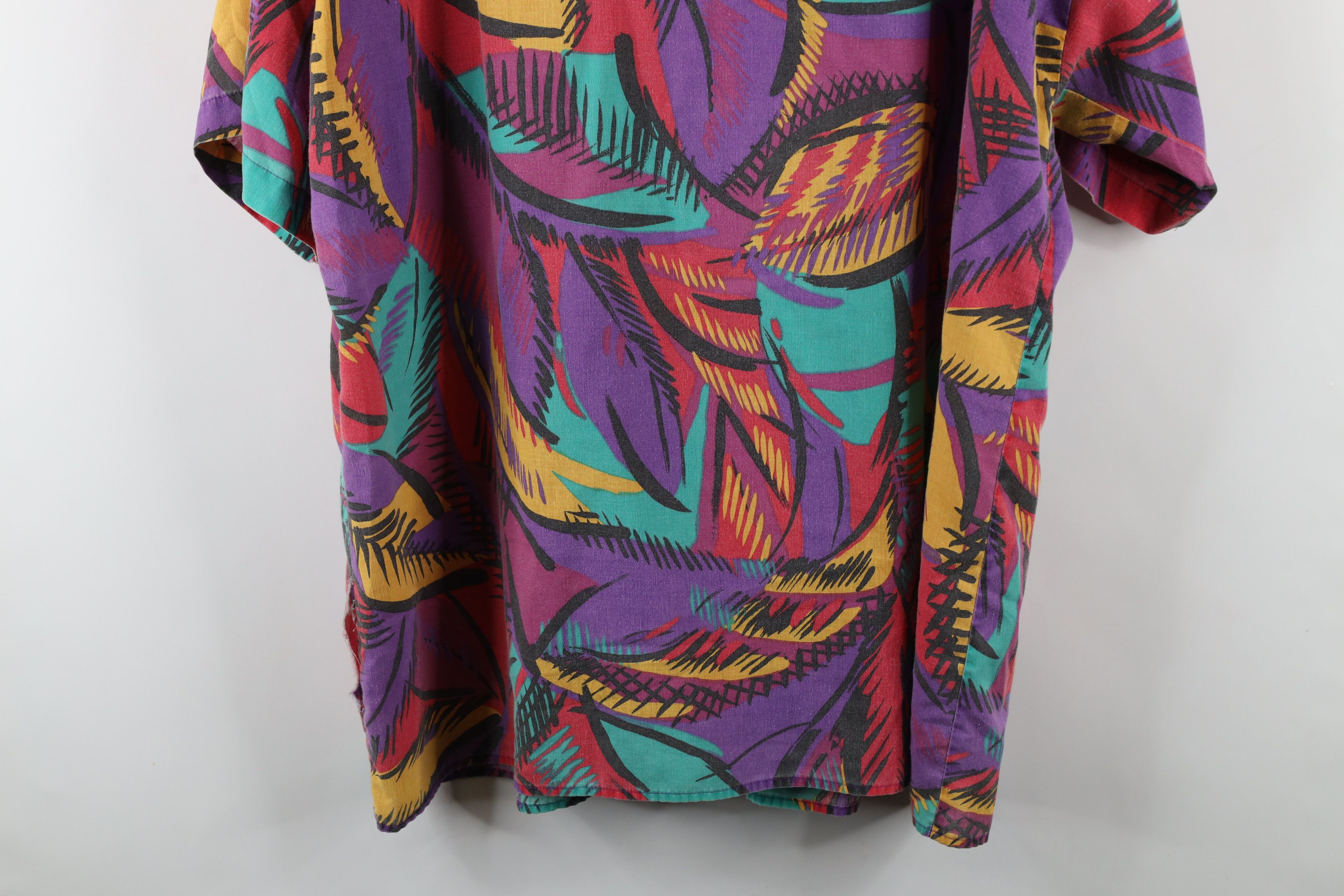 Vintage Vintage 90s Streetwear Abstract Collared Button Shirt USA Size XXL / US 16-18 / IT 52-54 - 12 Thumbnail