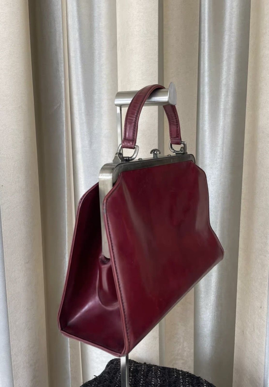 Jean Paul Gaultier Jean Paul Gaultier •jpg Vintage burgundy gunmetal bag Size ONE SIZE - 2 Thumbnail