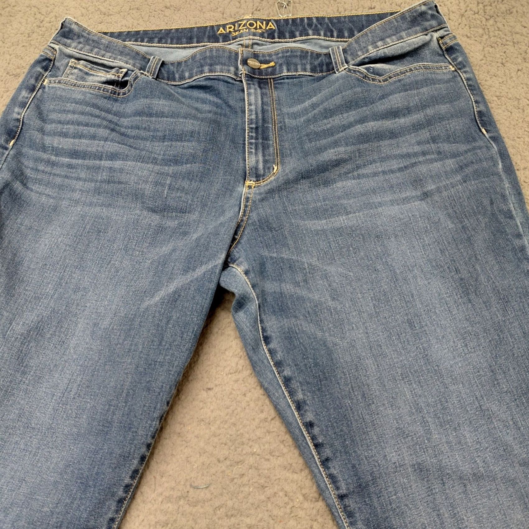 Vintage Arizona Jean Co. Jeans Womens Size 19 Blue Bootcut Flare Cowgirl Rodeo Biker.... Jeans Size 40" / US 18 - 7 Thumbnail