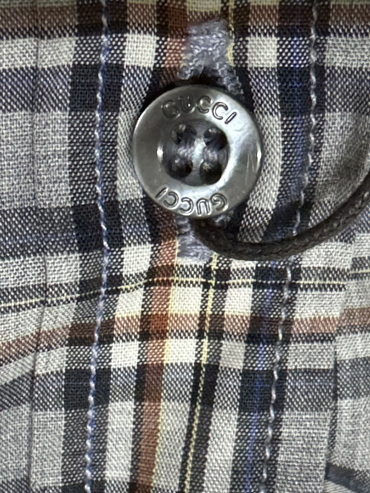 Gucci Gucci men's long-sleeve button-down shirt plaid or checked Size US M / EU 48-50 / 2 - 8 Thumbnail