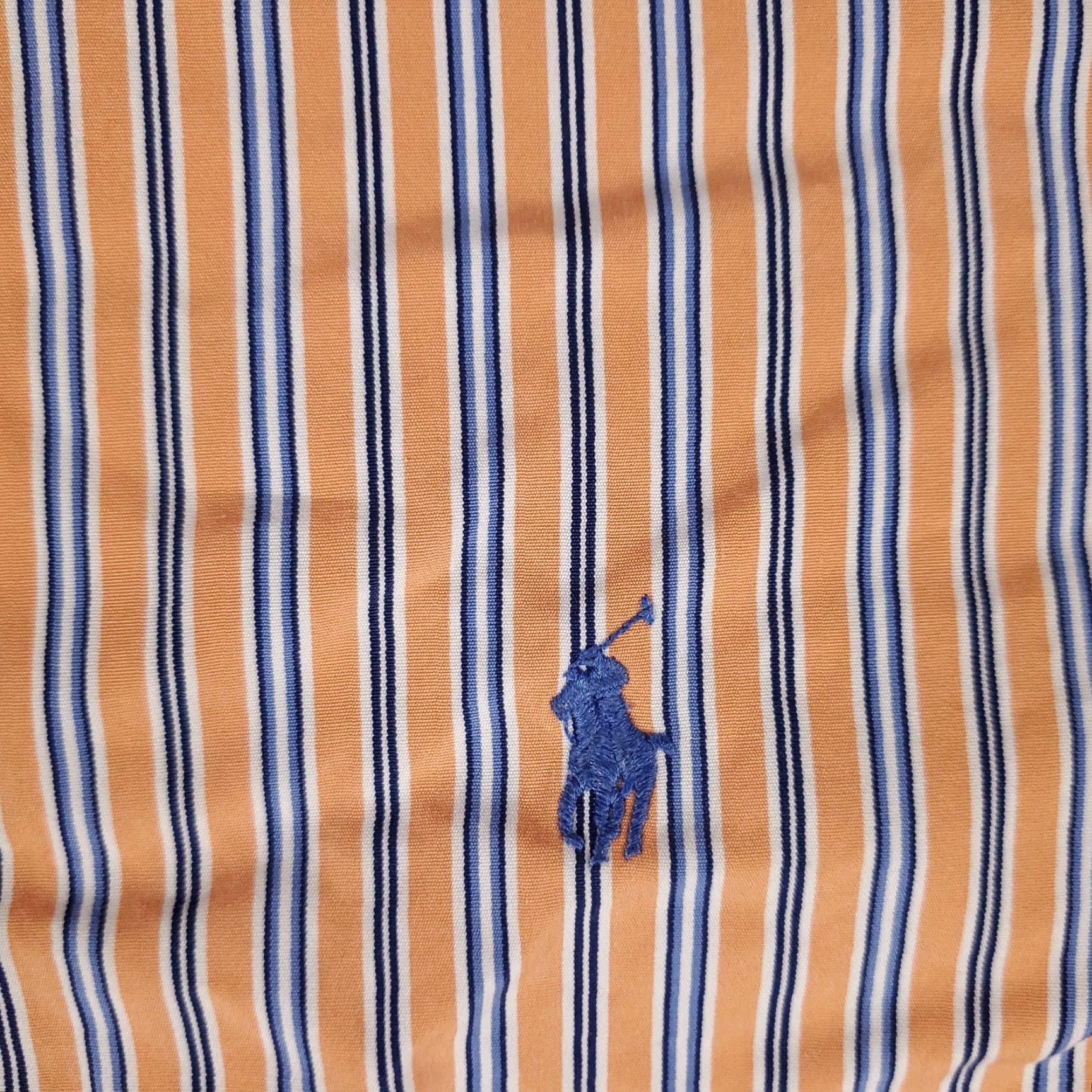 Ralph Lauren Ralph Lauren Shirt Mens 2XL Orange Striped Button-Up Long Sleeve Casual Dress Shirt Orange Polo Logo 2XL Mens Size US XXL / EU 58 / 5 - 2 Thumbnail