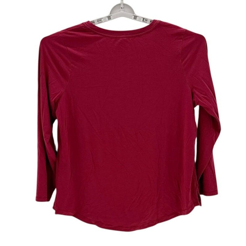 Athleta Athleta Essential V-Neck Top size 1X side slit decadent red Size XL / US 12-14 / IT 48-50 - 2 Thumbnail