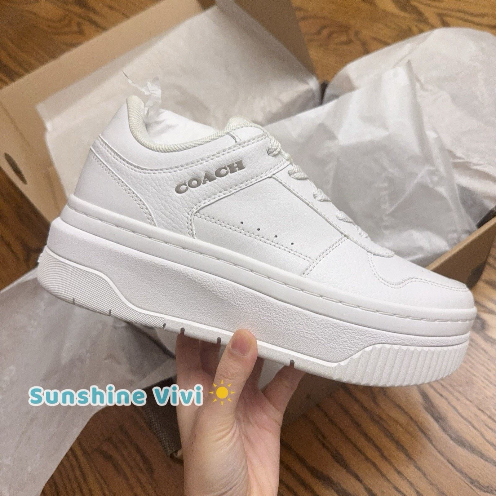 Coach NWT Coach Women Platform Sneaker CCN52 Optic White US7.5 Size US 7.5 / IT 37.5 - 1 Thumbnail