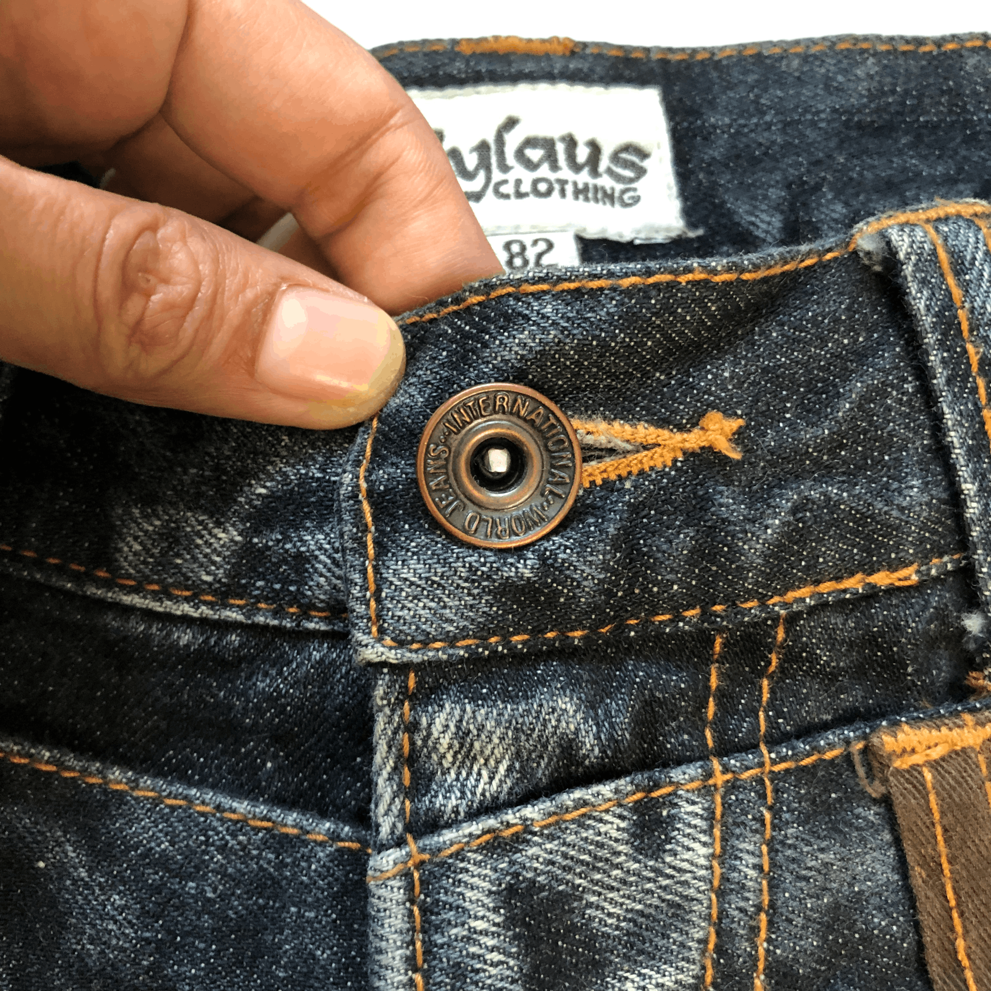 Japanese Brand NYLOUS LIMITED EDITION DOUBLE WAIST DENIM PANTS #5977-216 Size US 32 / EU 48 - 5 Thumbnail