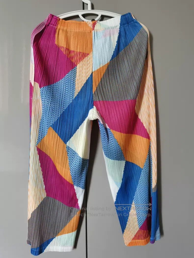 Issey Miyake Issey Miyake size:3 Ruched Wide-Leg Pants Size 31" - 2 Thumbnail