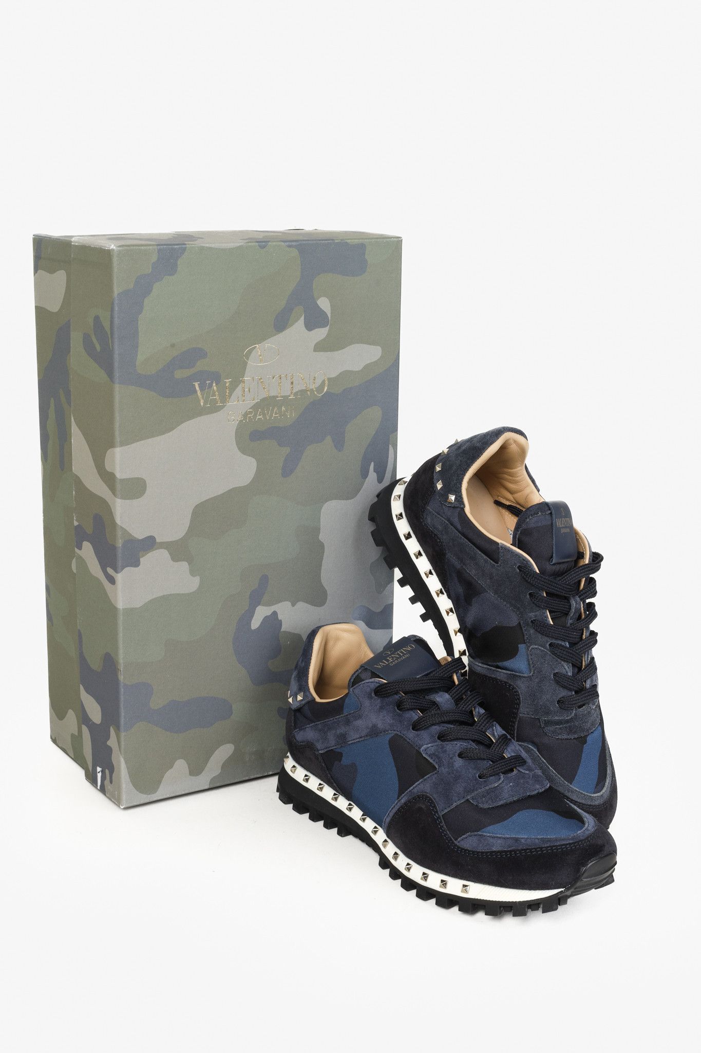 Valentino Valentino Garavani TN952Y0 Rockstud Soul Navy Camo sneakers Size US 10 / IT 40 - 13 Thumbnail