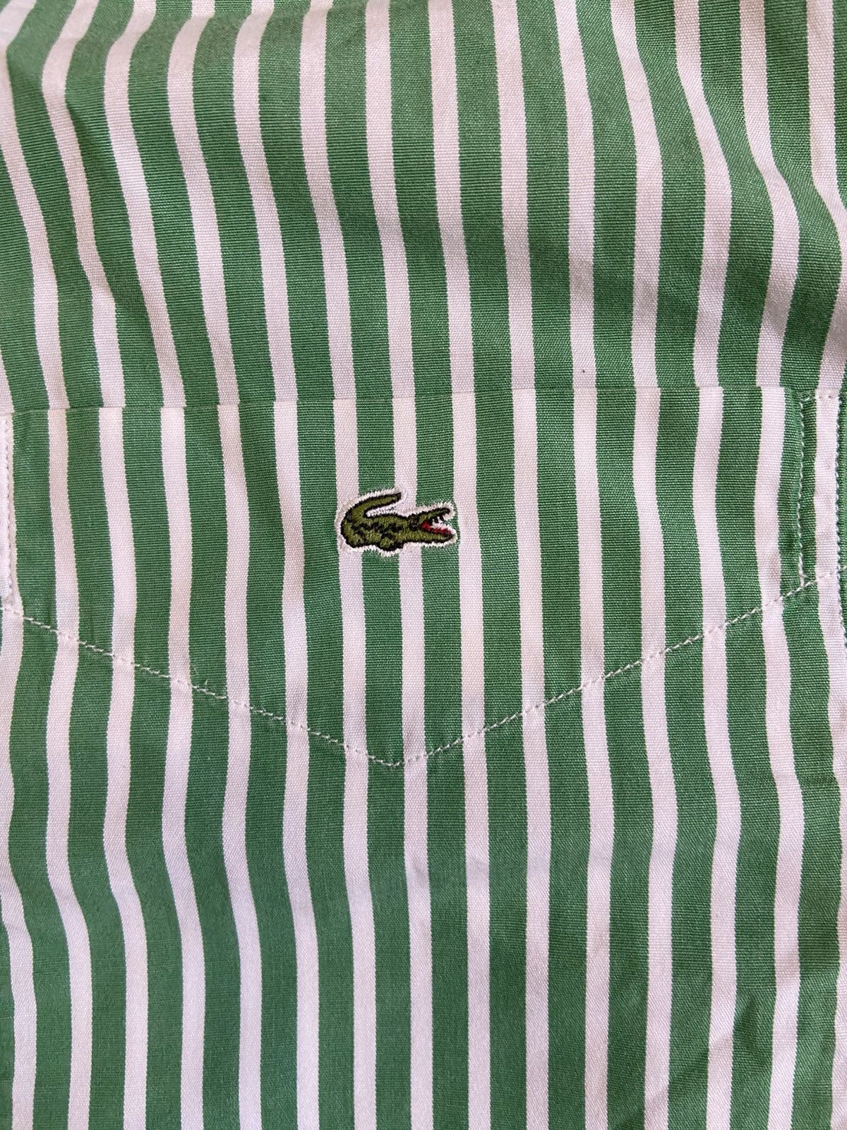Lacoste Vintage Lacoste Striped Short Sleeve Shirt with logo Size US S / EU 44-46 / 1 - 4 Thumbnail