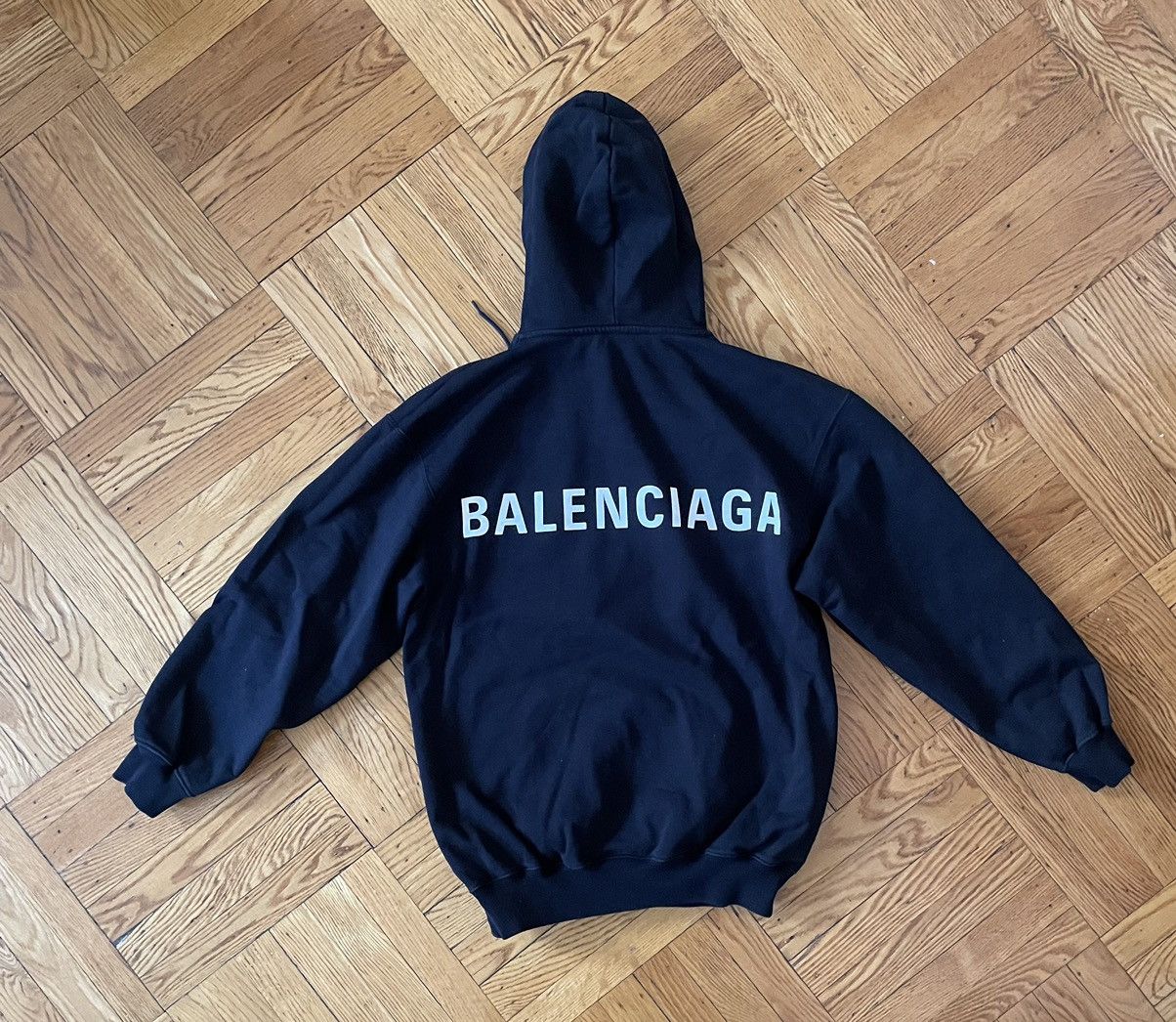 image of Balenciaga - Black Hoodie Sz. Xs, Men's