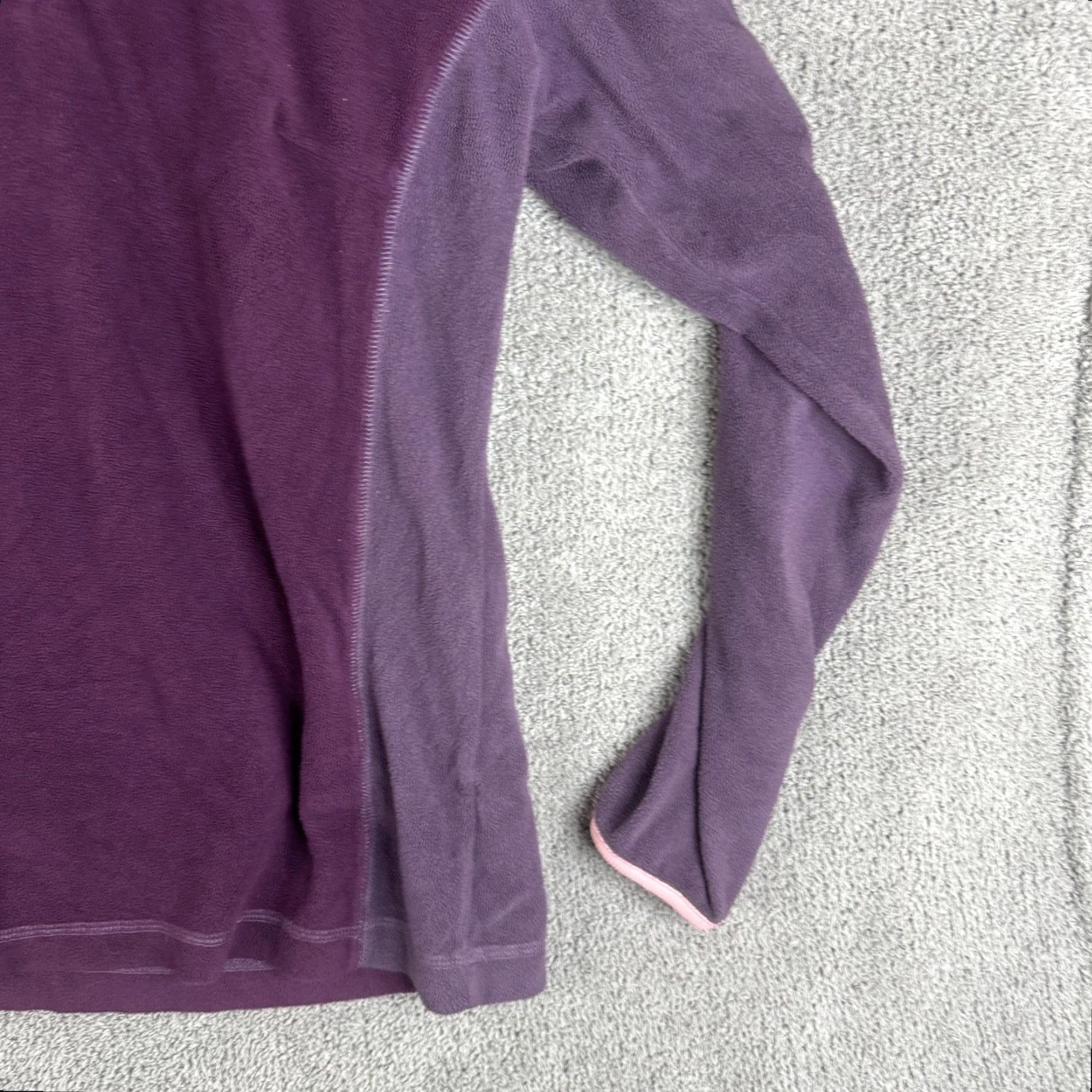 Vintage Columbia Womens Medium Purple 1/4 Zip Fleece Mock Neck Hiking Pullover Shirt Size M / US 6-8 / IT 42-44 - 3 Thumbnail