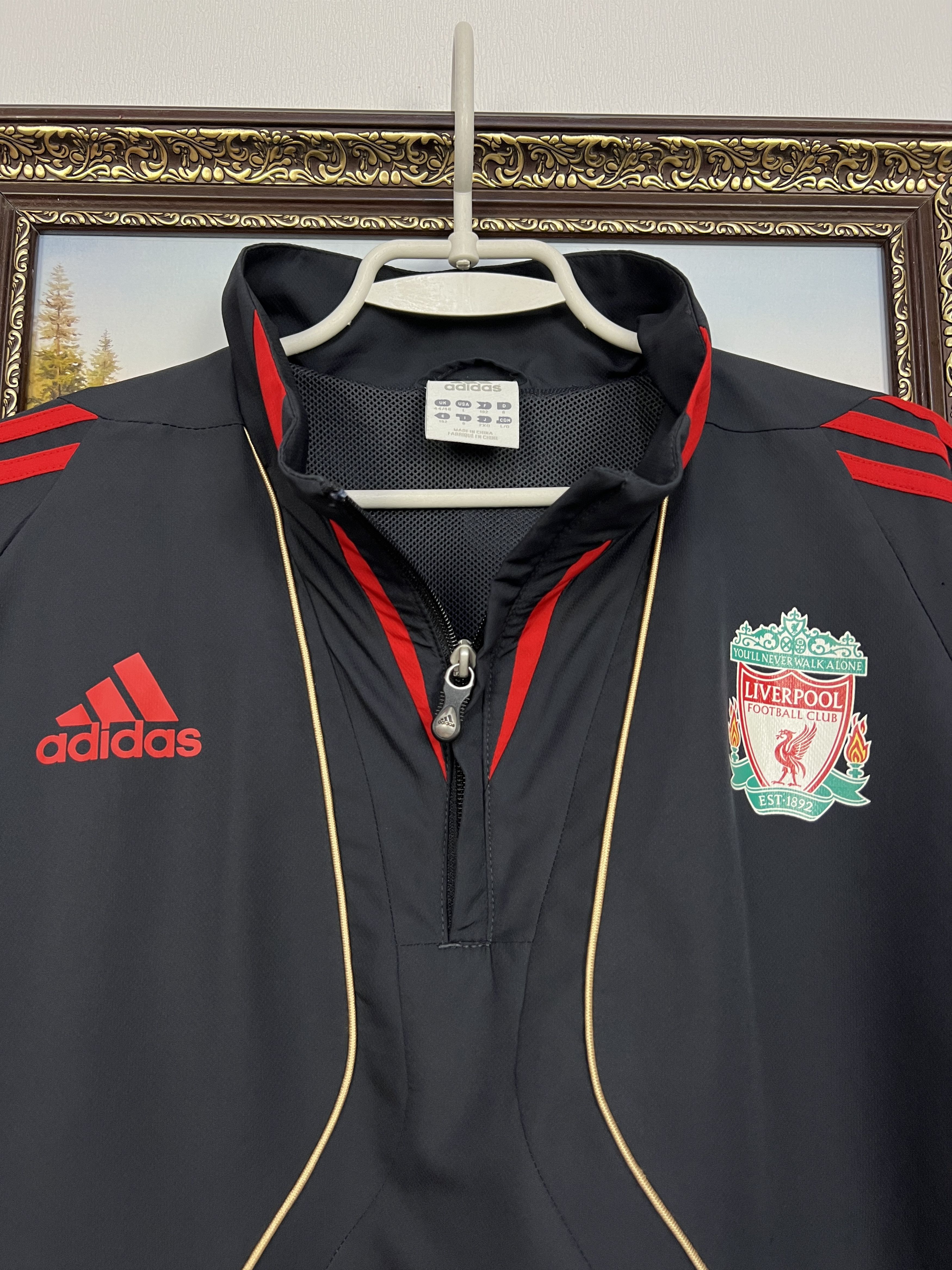 Adidas Vintage Adidas Liverpool Football Train Jacket Soccer Mens Size US L / EU 52-54 / 3 - 3 Thumbnail