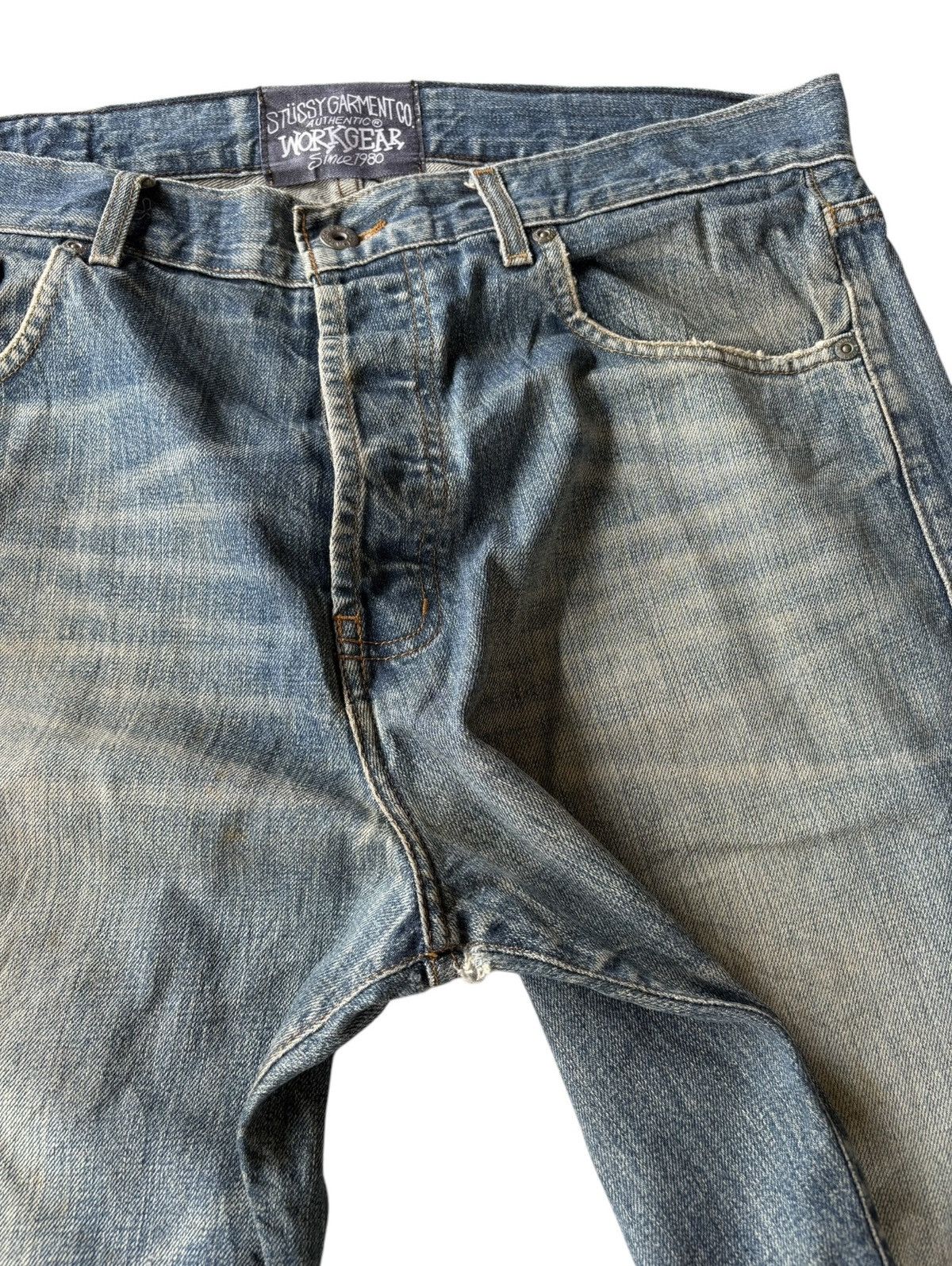 Stussy 🔥STÜSSY GARMENT CO AUTHENTIC® WORKGEAR DENIM BAGGY JEANS Size US 36 / EU 52 - 10 Thumbnail