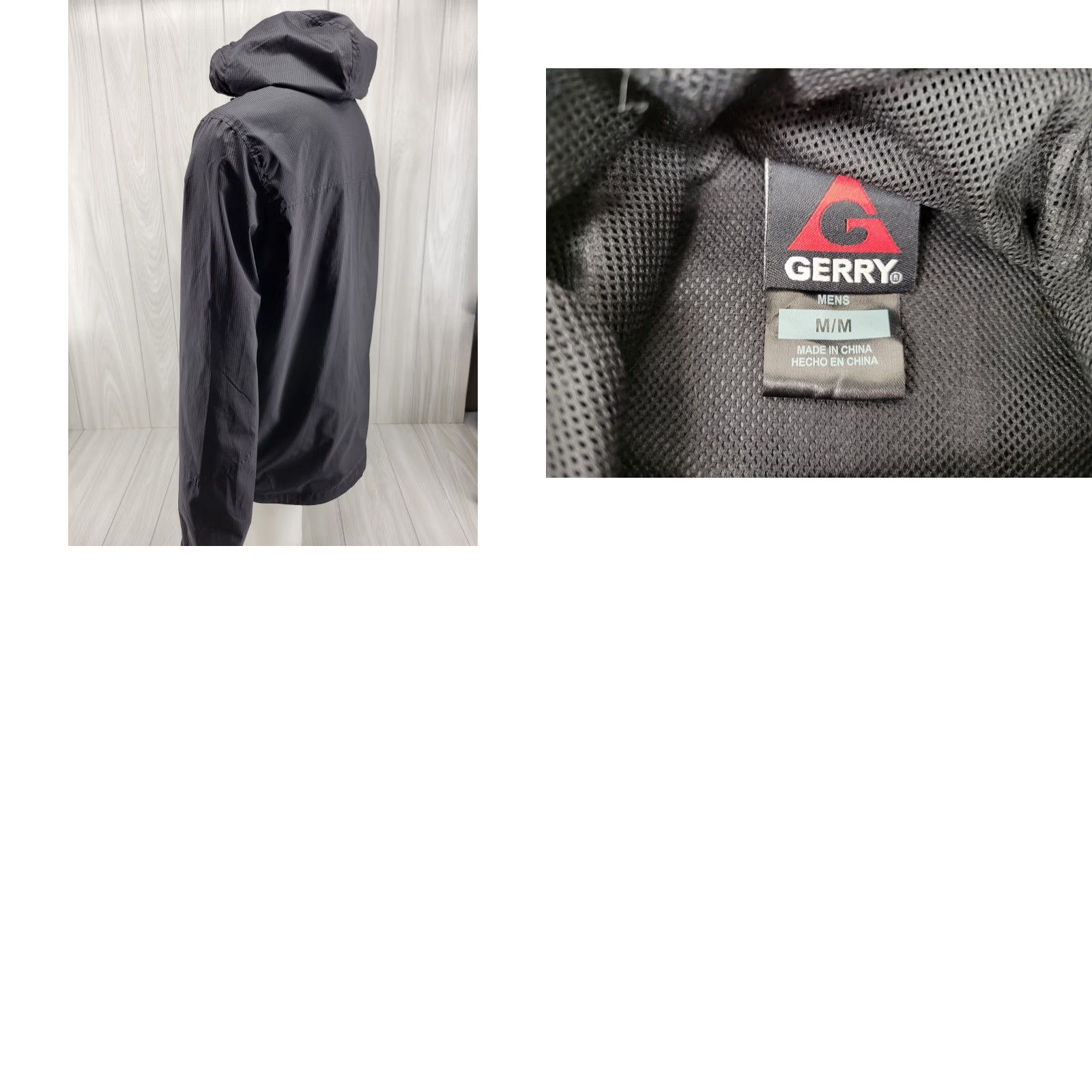 Vintage Gerry Jacket Hooded Windbreaker Men’s Black Medium Size US M / EU 48-50 / 2 - 8 Thumbnail