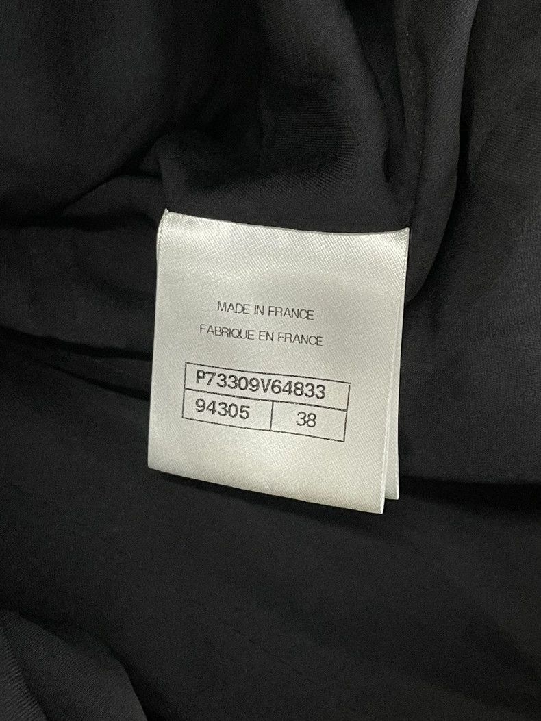Chanel Chanel 22B pink collar black velvet mid-length jacket Size XS / US 0-2 / IT 36-38 - 6 Thumbnail