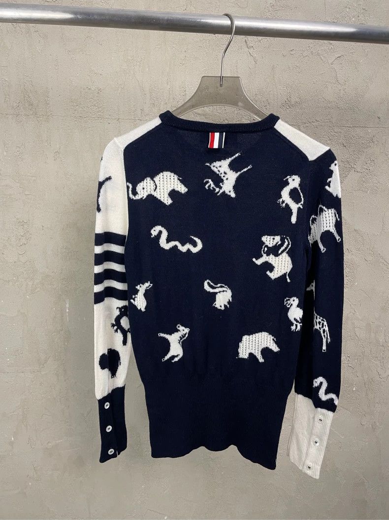 Thom Browne Thom browne Beige Tibetan blue color block zoo four-striped Size S / US 4 / IT 40 - 2 Thumbnail