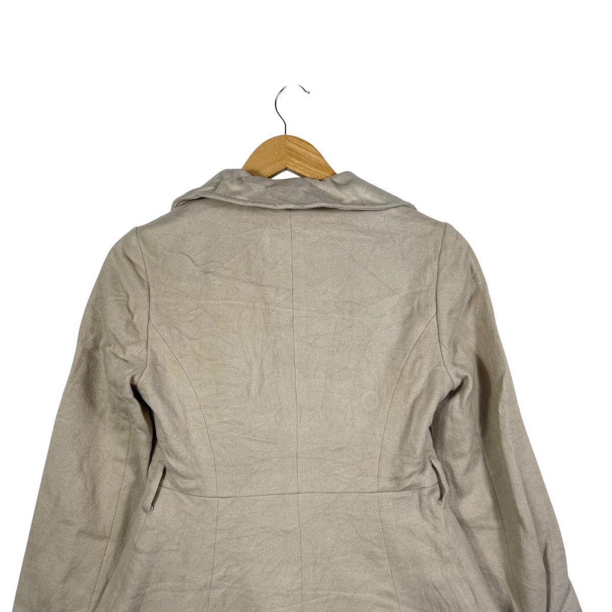 Vintage L’Est Rose Double Breasted Flare Coat Beige Princess Cut Size S / US 4 / IT 40 - 6 Thumbnail