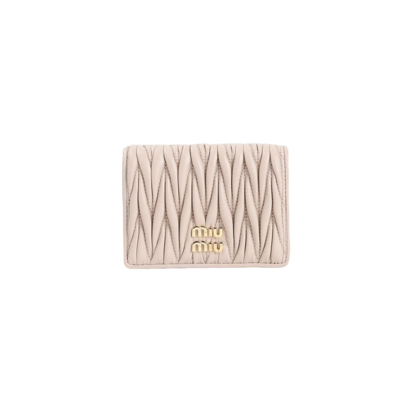 MIU MIU Powder Pink Nappa Leather Wallet New & Authentic