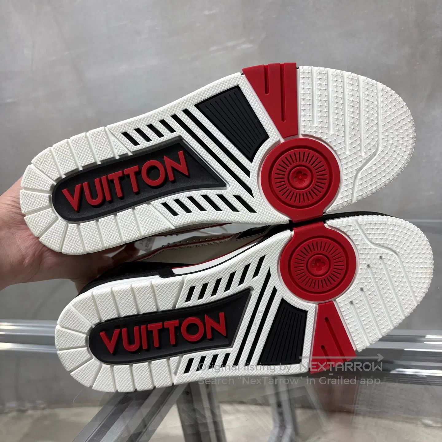 Louis Vuitton Louis Vuitton Trainer Black and Red Willow Nail shoes Size US 5.5 / IT 35.5 - 7 Thumbnail