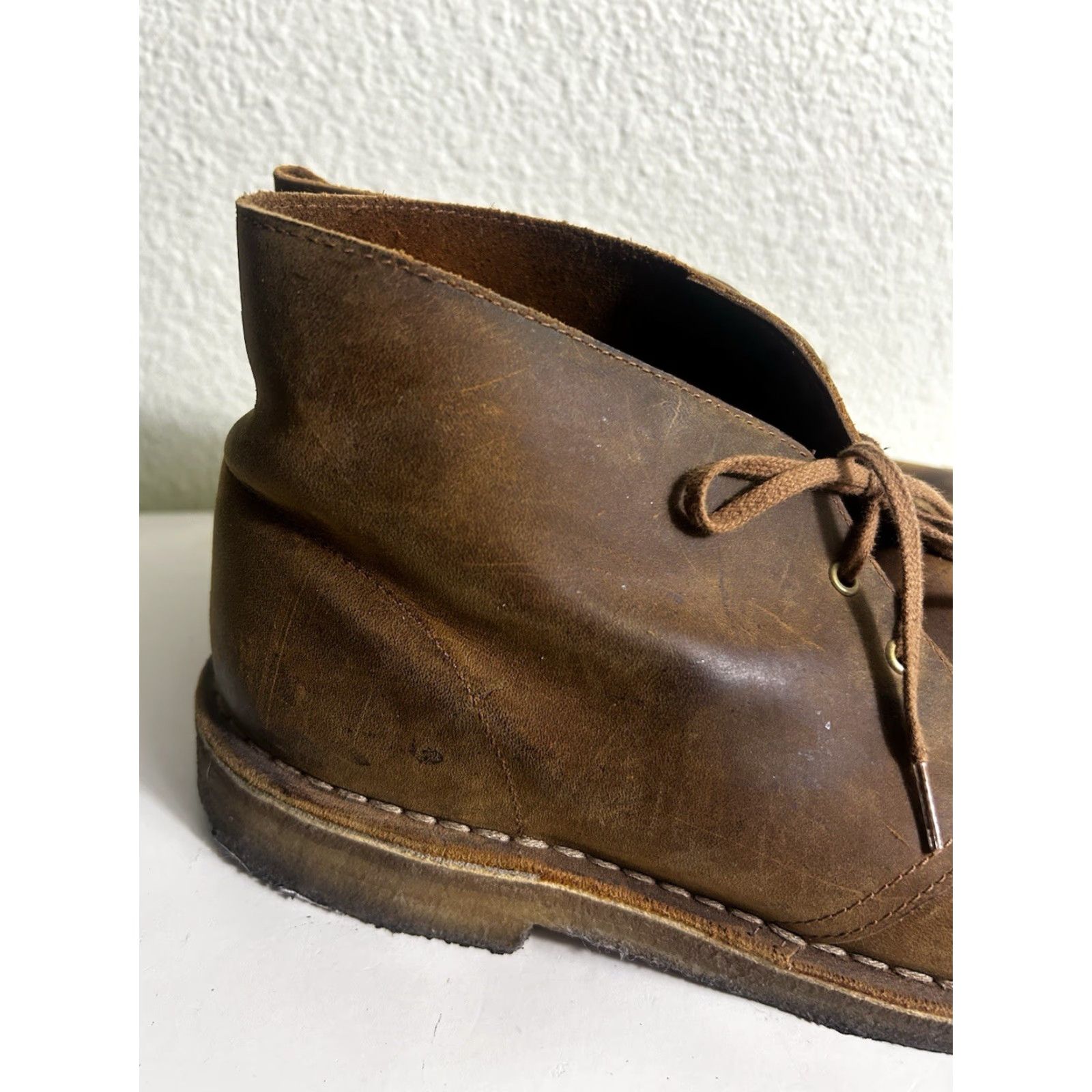 Clarks Clarks Desert Boot Mens 10.5 Ankle Boot Lace Up Leather Brown Bodied Desert Shoe Mens Brown 10.5 Lace Up Leather Desert Boot Shoes Mens Size US 11 / EU 44 - 4 Thumbnail