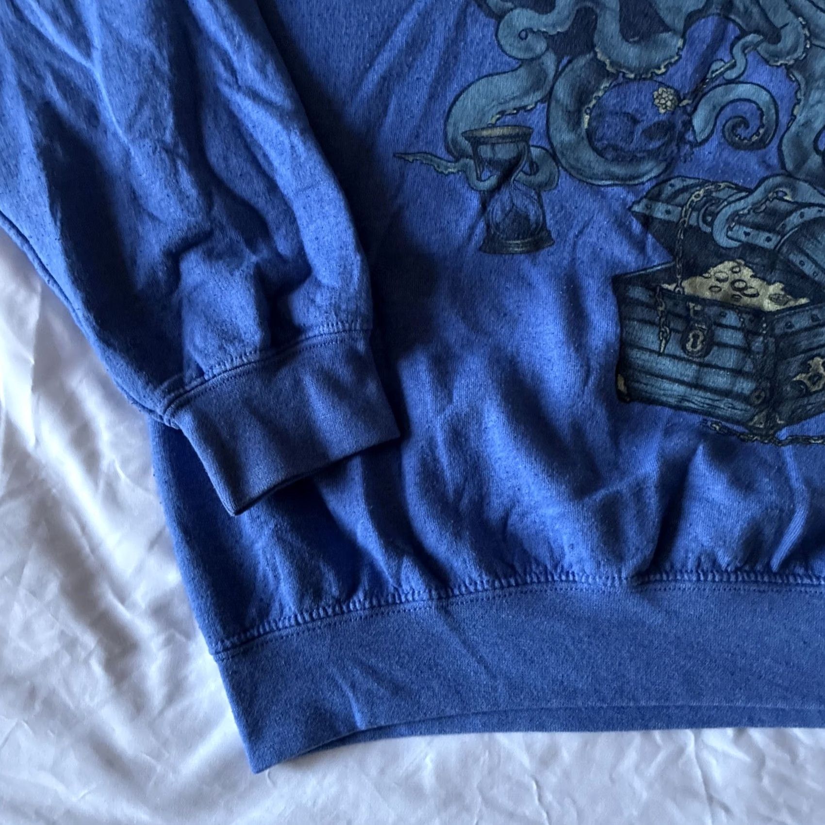 Vintage CURBSIDE Octopus Sweater Mens Medium Blue Crew Neck Pullover Cotton Polyester Size US M / EU 48-50 / 2 - 3 Thumbnail