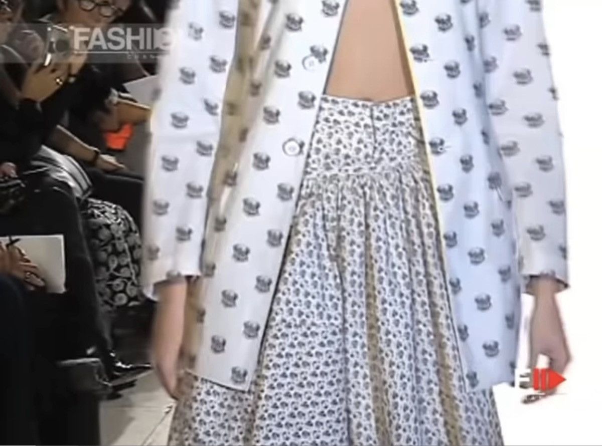 Comme des Garcons 🔥 Vintage Comme Des Garçons SS01/02 Harajuku Midi Skirt Size 33" - 2 Thumbnail