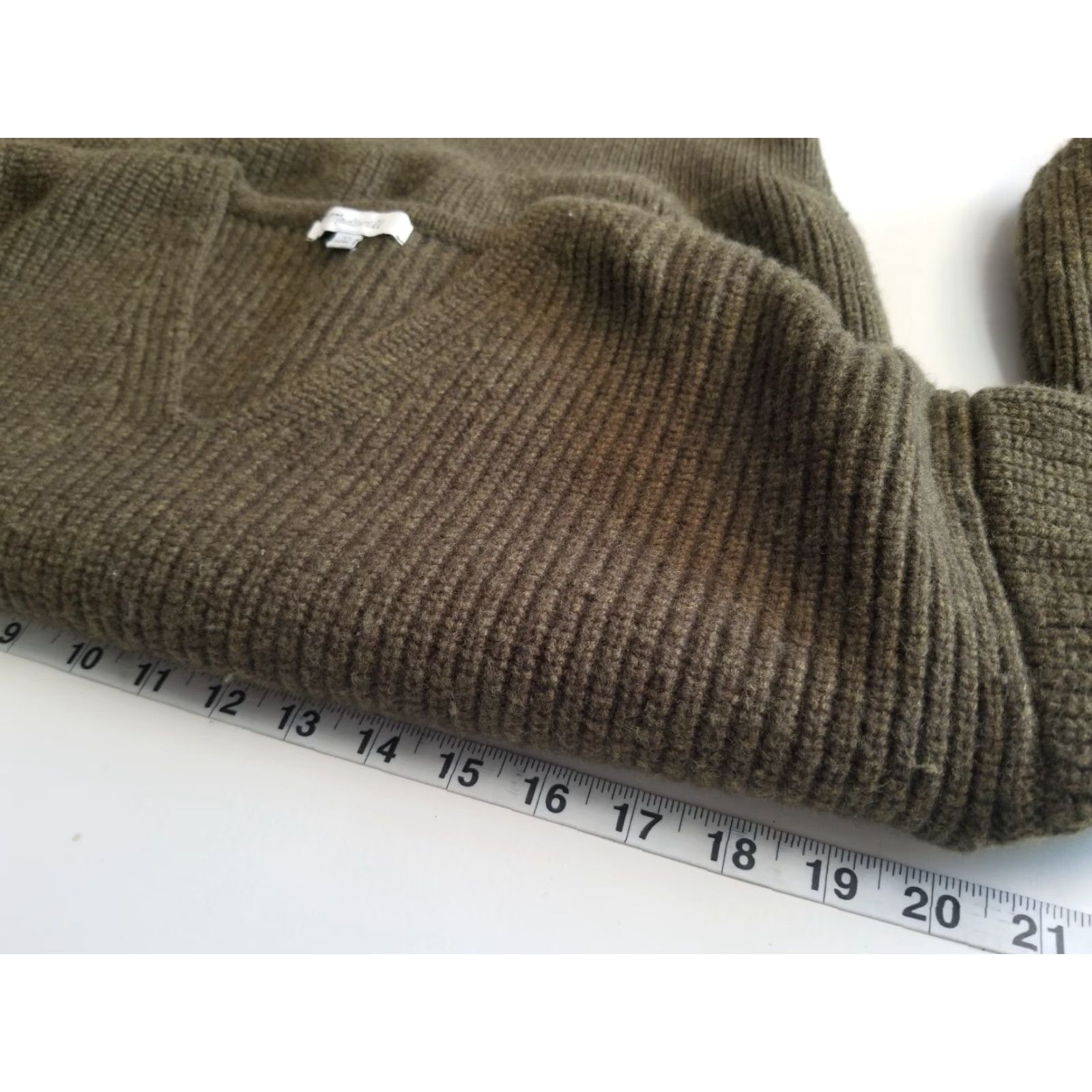 Madewell Madewell Sweater Womens XS Brown Wool Pullover Vneck Stretch Long Sleeve Size XS / US 0-2 / IT 36-38 - 4 Thumbnail