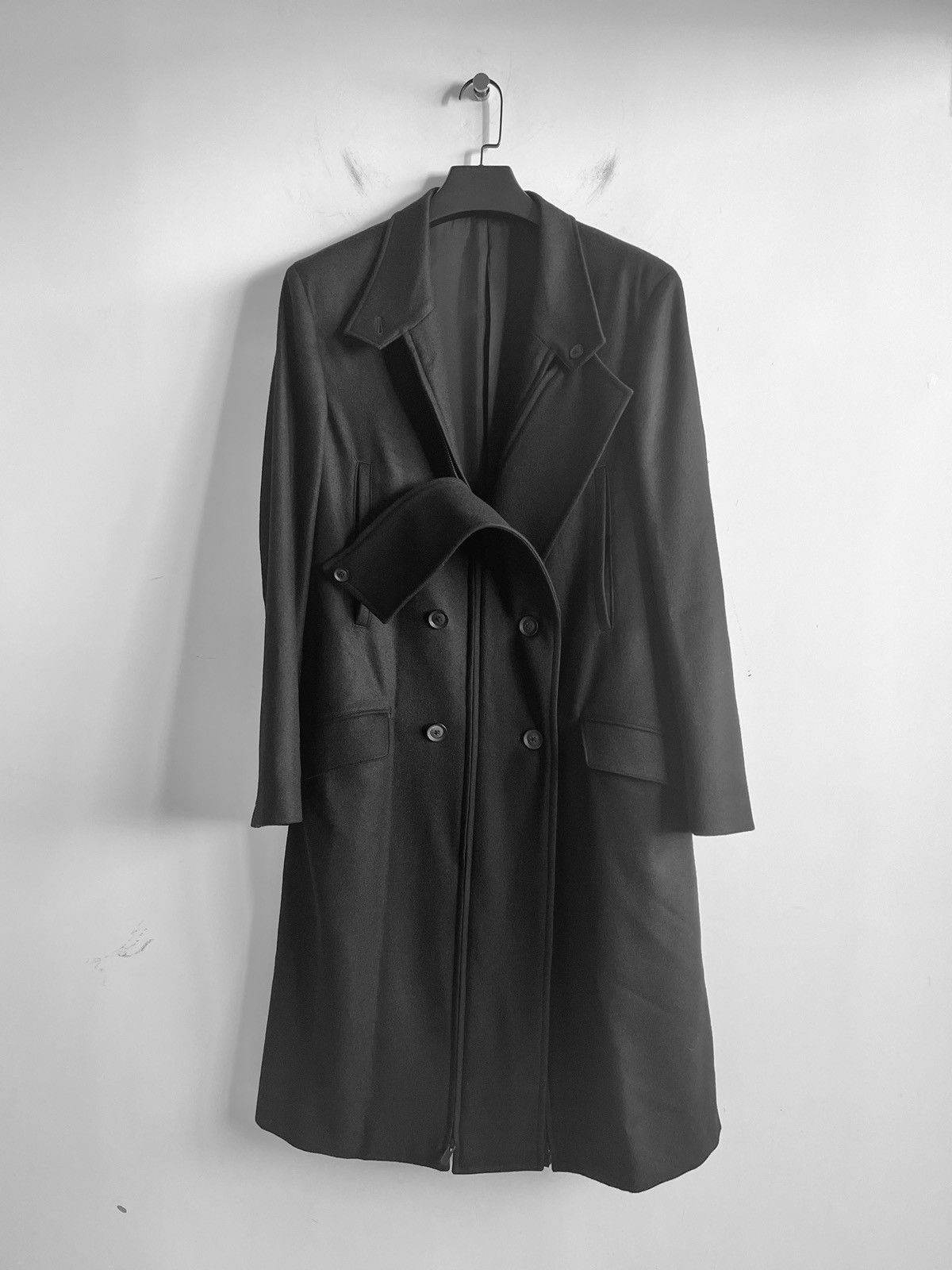 Yohji Yamamoto Yohji Yamamoto Pour Homme CENTER F Double Breasted LONG JKT Size US S / EU 44-46 / 1 - 4 Thumbnail