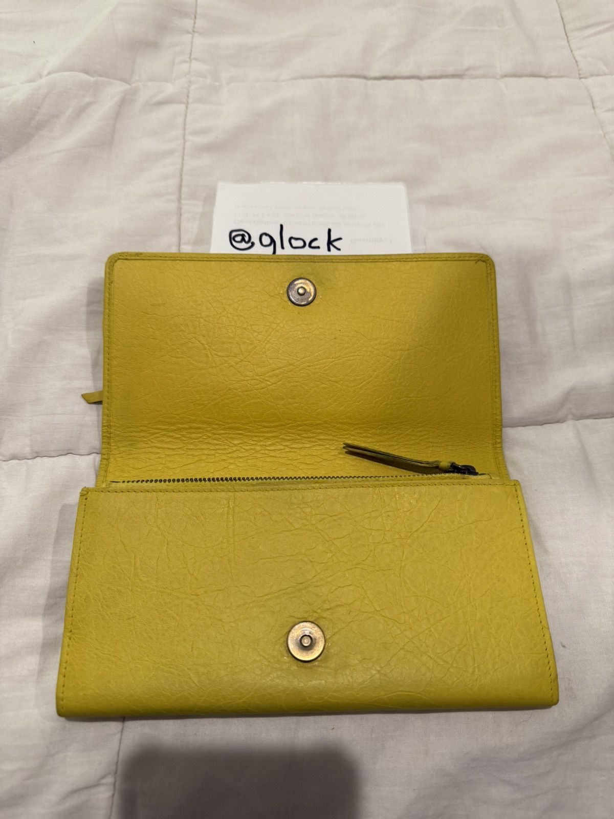 Balenciaga Balenciaga Le City Money Long Wallet Yellow Size ONE SIZE - 9 Thumbnail