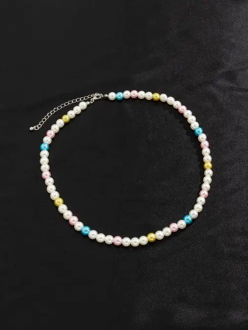 Jewelry × Vintage Retro Punk Necklace Pearl Choker Size ONE SIZE - 4 Thumbnail