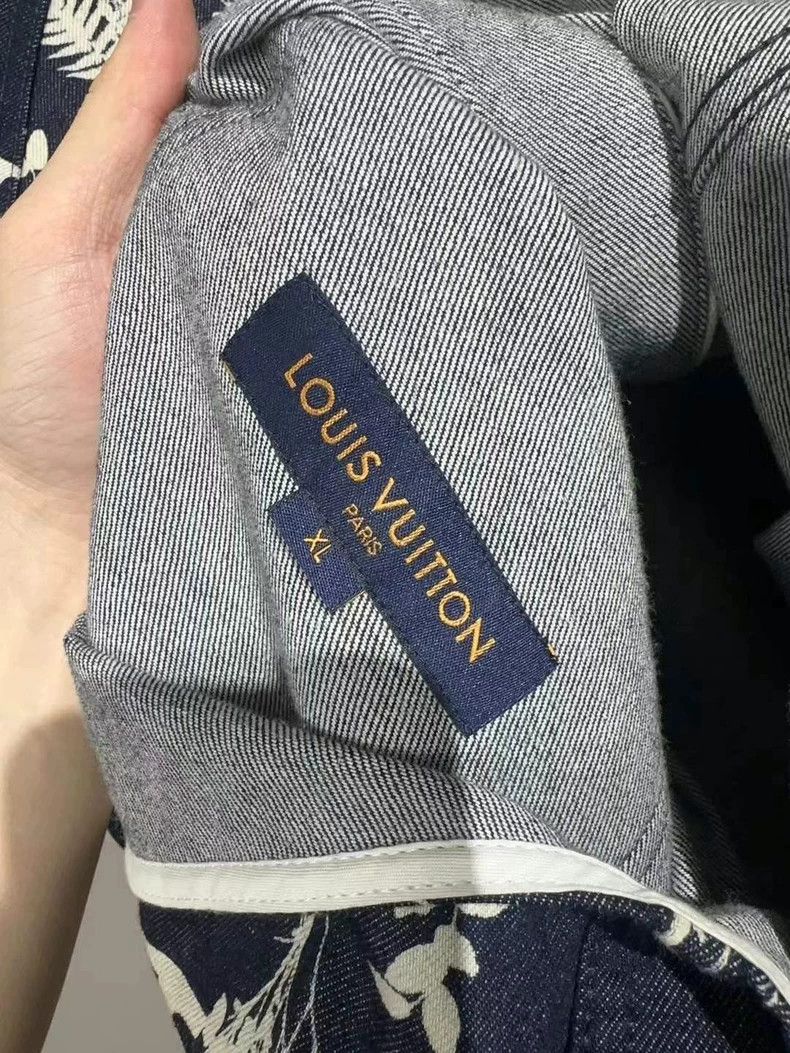 Louis Vuitton Louis Vuitton Wheat Spike Printed Denim Classic Short Slee Size US XL / EU 56 / 4 - 3 Thumbnail