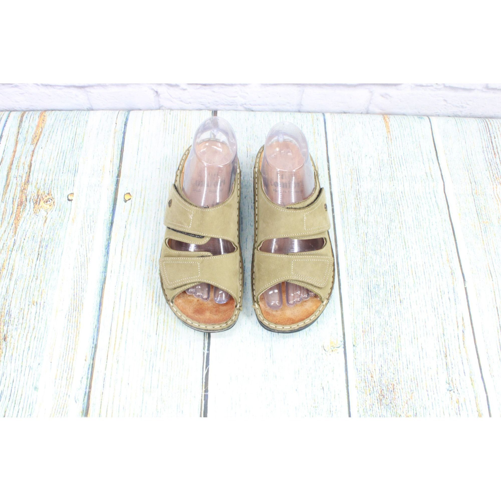 Leather × Other Finn Women's Jamaica Hook & Loop Two Strap Sandals Size US 7 / IT 37 - 5 Thumbnail