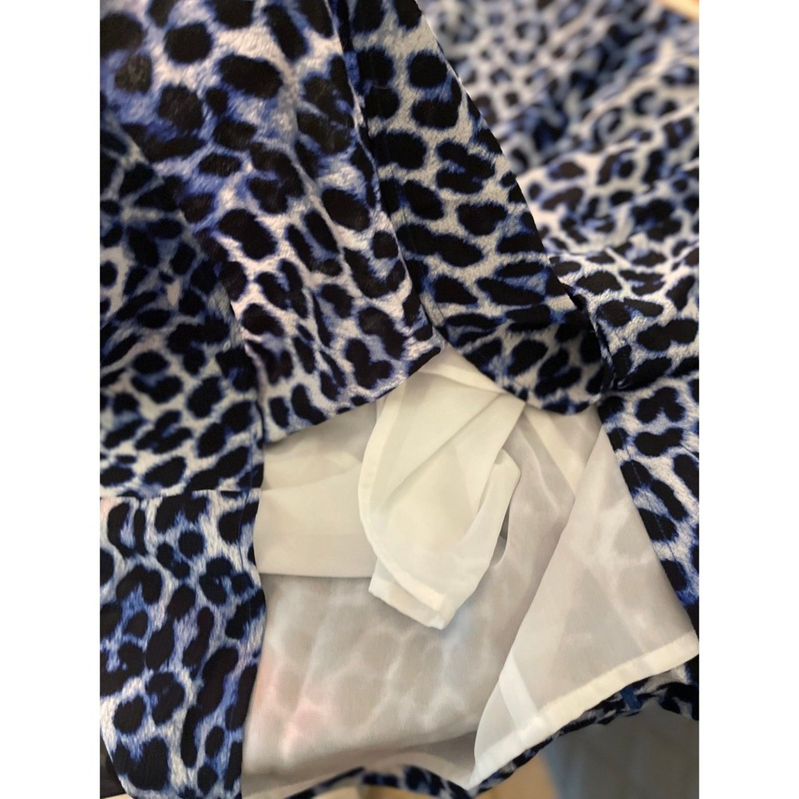 Vince Camuto Vince Camuto Blue Leopard Halter Mini Dress XS Animal Print Size XS / US 0-2 / IT 36-38 - 7 Thumbnail