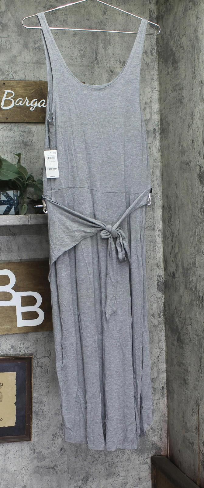 Other Nwt And Now This Wrap Knit Midi Tank Dress Heather Gray L Size L / US 10 / IT 46 - 2 Thumbnail