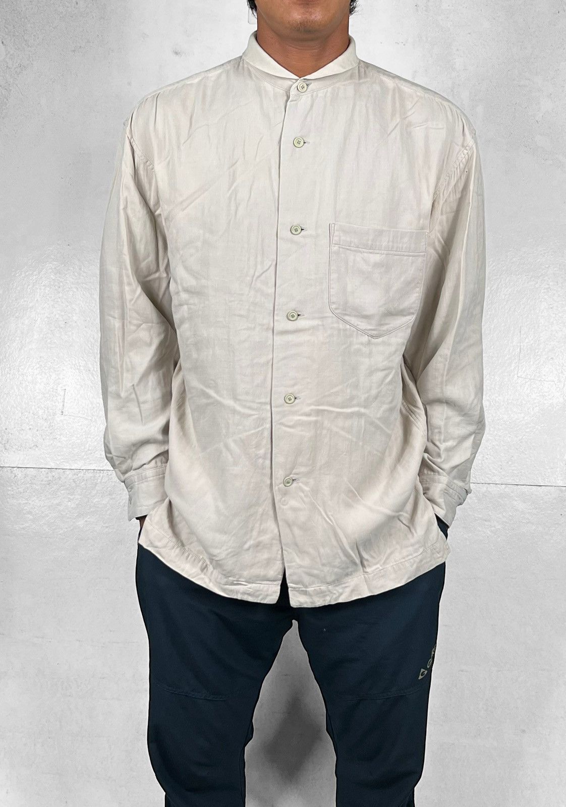 Issey Miyake 🔥 VINTAGE ISSEY MIYAKE RAYON MANDARIN SHIRTS Size US M / EU 48-50 / 2 - 1 Thumbnail
