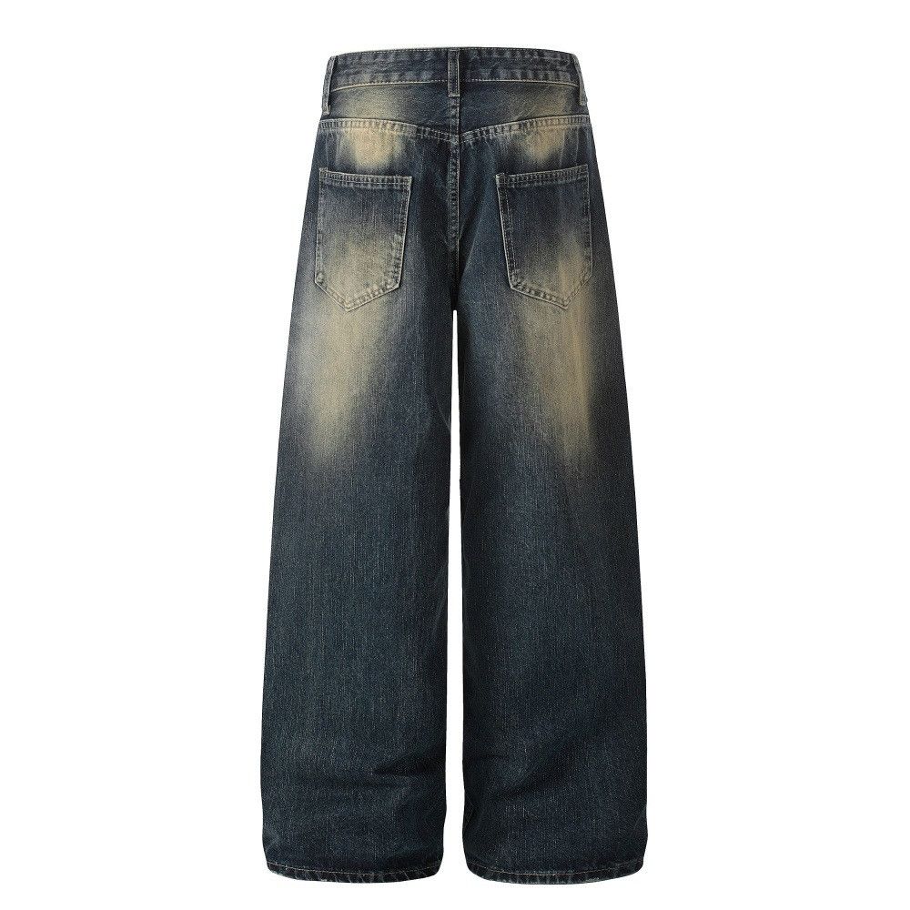 Vintage Men's casual distressed vintage gradient washed denim jeans Size US 32 / EU 48 - 2 Thumbnail