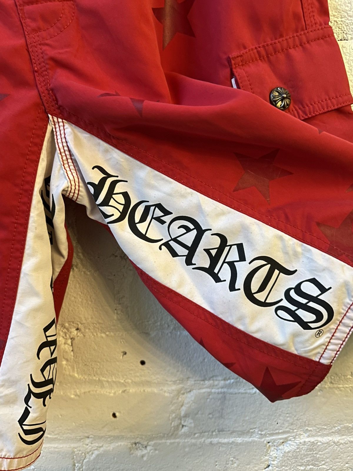 Chrome Hearts CHROME HEARTS RED PATCH BOXING SHORTS Size US 31 - 8 Thumbnail