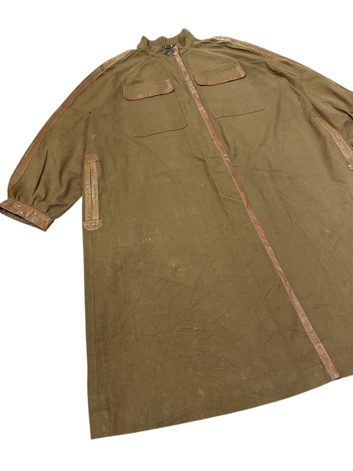 Thierry Mugler Vintage 90s Thierry Mugler Paris Button Coat Leather Lining Size US M / EU 48-50 / 2 - 3 Thumbnail