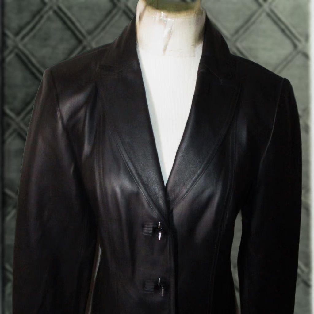 Vintage EAST 5th 100% Leather Jacket Women's Size S Button Size S / US 4 / IT 40 - 1 Thumbnail