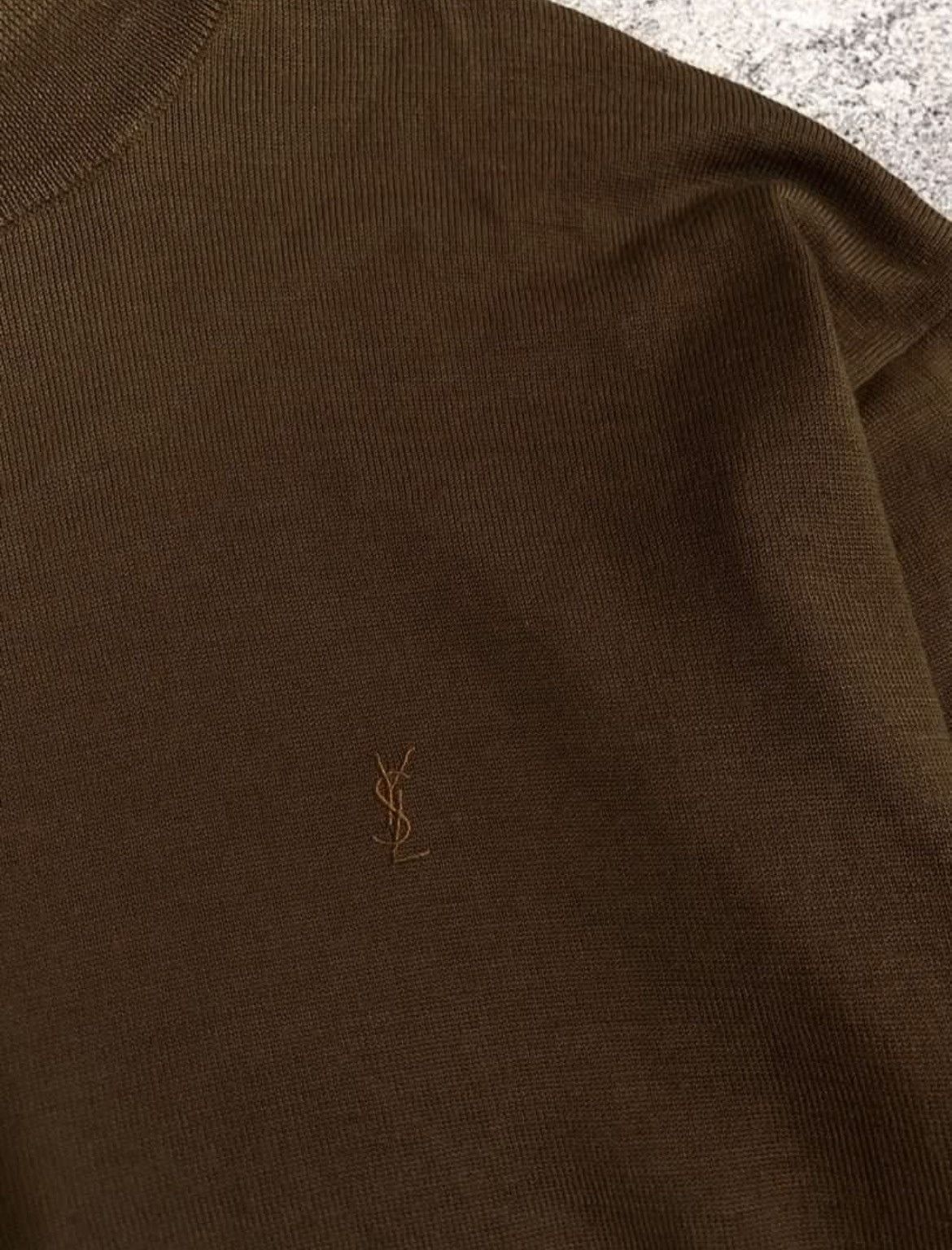 Saint Laurent Paris YSL Sweater Knit Thick Old Money YSL Sweatshirt Size US L / EU 52-54 / 3 - 2 Thumbnail