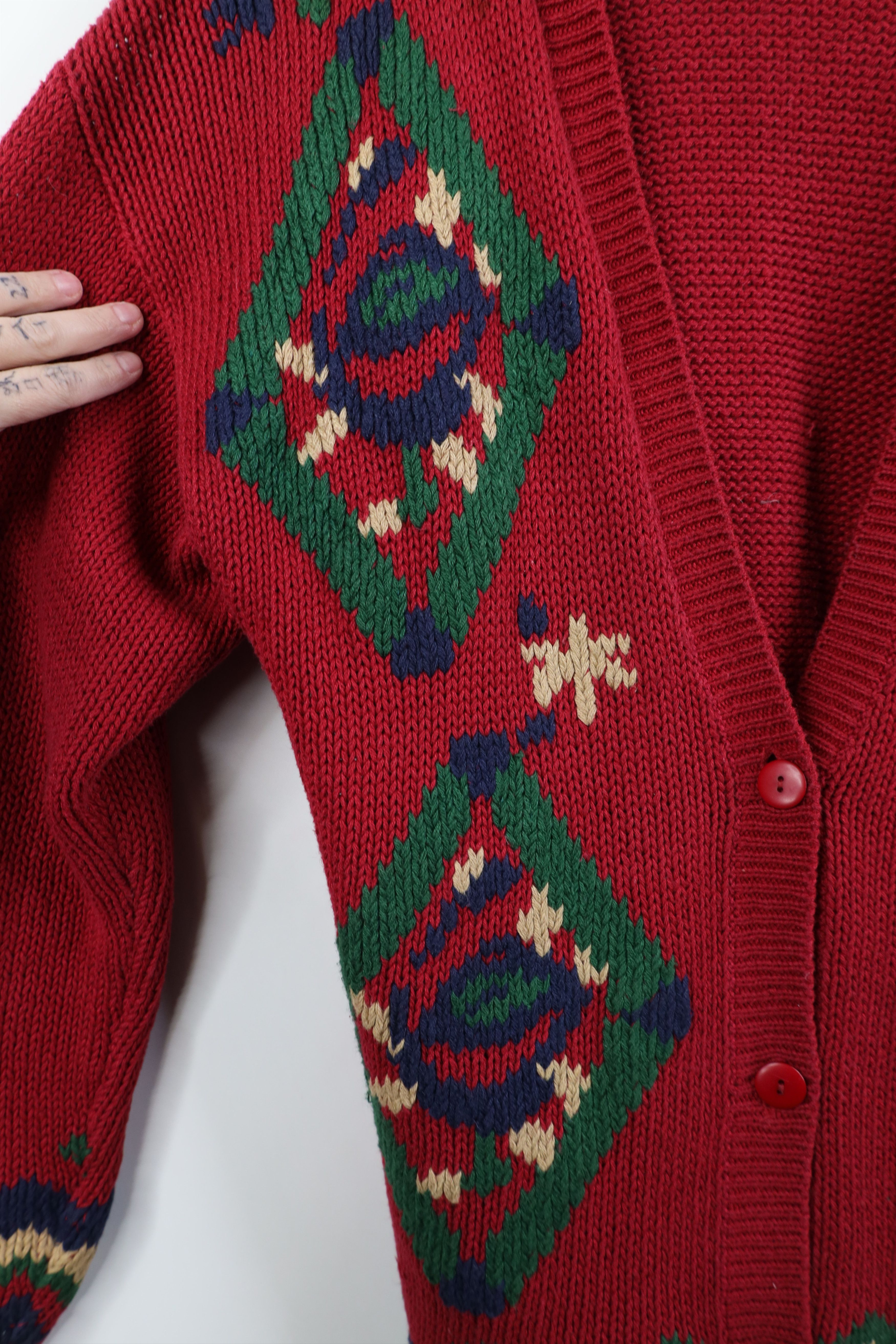 Vintage Vintage 90s Streetwear Fair Isle Geometric Cardigan Sweater Size M / US 6-8 / IT 42-44 - 6 Thumbnail