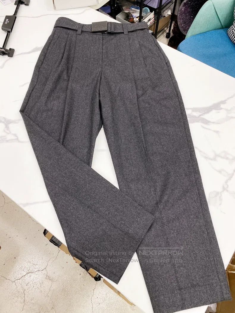 Brunello Cucinelli Brunello Cucinelli Vintage High-Waisted Droopy Wide Leg Wo Size 27" / US 4 / IT 40 - 1 Thumbnail