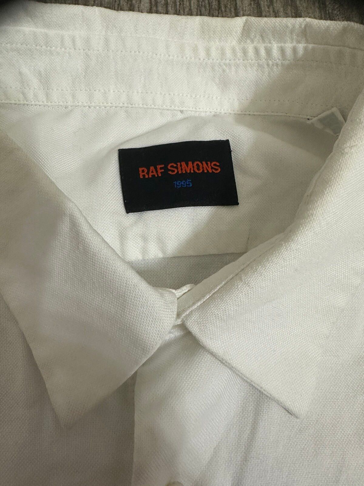 Pre-owned Archival Clothing X Raf Simons Raf Simon's 1995 Button Up In White