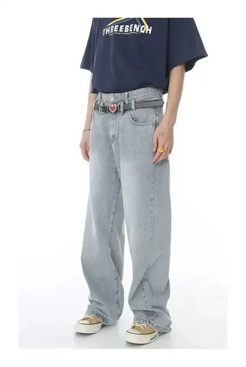 Designer × Japanese Brand × Jean Double Layer High Waist Light Blue Jean Size US 30 / EU 46 - 2 Thumbnail