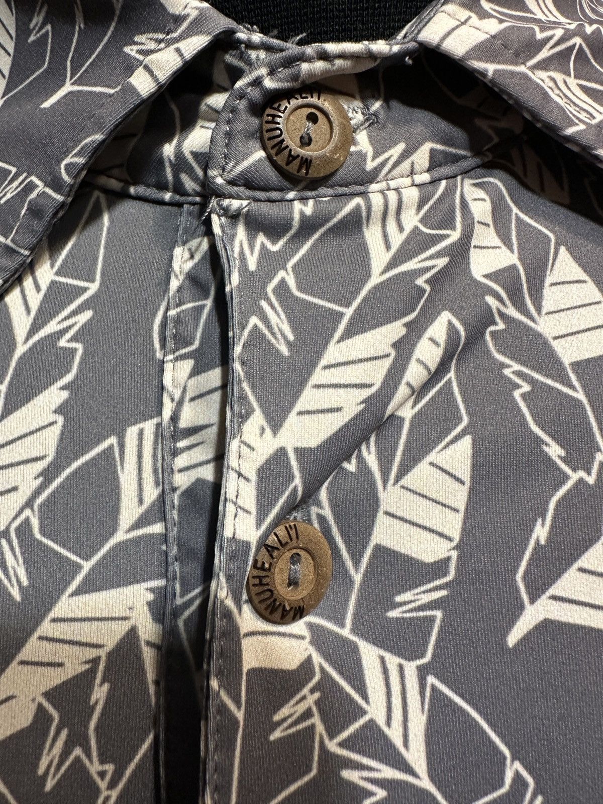 Other Manuhealii Gray Feather Print Polo Shirt Men's Small Size US S / EU 44-46 / 1 - 4 Thumbnail